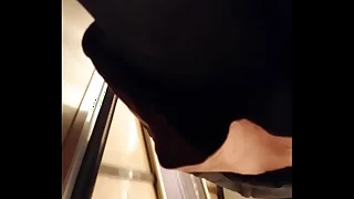 Upskirt teen adjacent to public